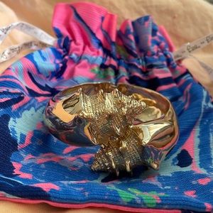 Lilly Pulitzer gold cuff bracelet